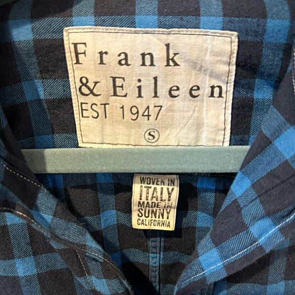 Frank & Eileen Women’s Barry Flannel Check Long Sleeve Shirt Blue & Black Size S - Picture 11 of 13